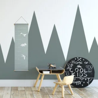 groeimeter dino groen sfeer jongenskamer hiphuisje