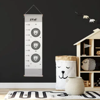 groeimeter leeuw zwart grijs zwart wit hiphuisje