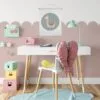 textielposter lama roze groen sfeer kinderkamer hiphuisje