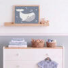 Detail Poster met walvis print blauw voor de kinderkamer