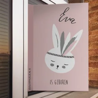 Geboortebord konijntje jongetje / meisje