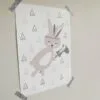 Poster kinderkamer meisje konijntje roze Hip Huisje