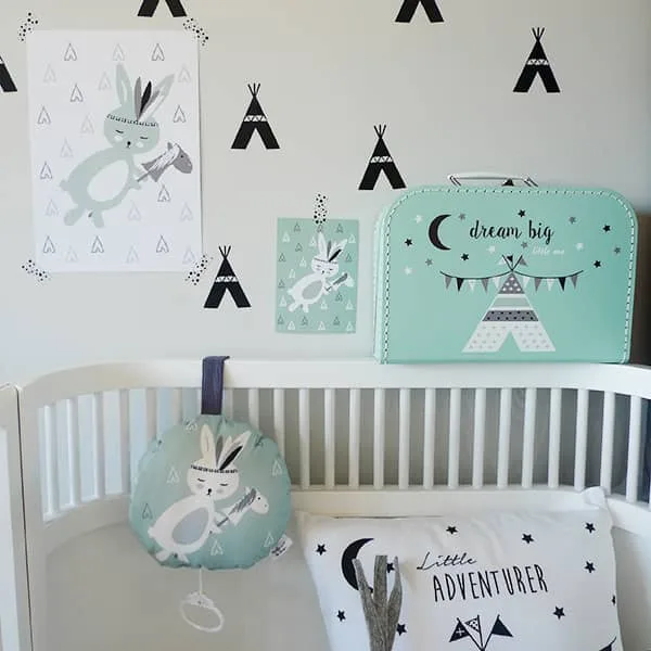 accessoires babykamer groen zachtgroen mintgroen hip huisje