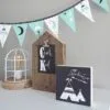 decoratie kinderkamer vlaggenlijn groen zwartwit hiphuisje