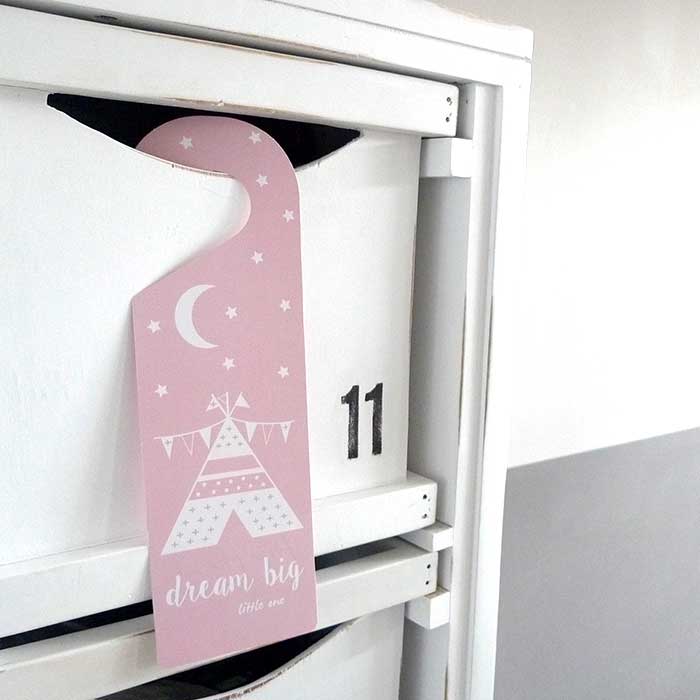 deurhanger roze tipi dreambig hiphuisje