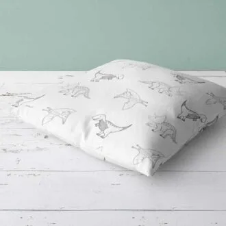 dino kussen zwart wit kinderkamer dinosaurus hiphuisje 1 2