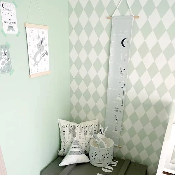 groeimeter zachtgroen accessoires kinderkamer hip huisje