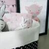 Kaart roze met schattig konijntje. 13 kaart konijntje meisjeskamer babykamer Hip Huisje