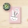 kaart konijntje roze meisje kinderkamer hiphuisje 2