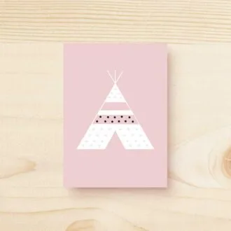 kaart tipi roze hiphuisje kopie 2