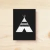 kaart tipi zwartwit hiphuisje 2