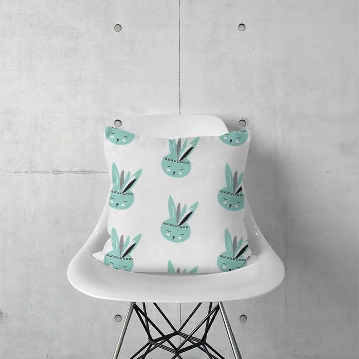 kussen konijntjes groen achterzijde babykamer kinderkamerstyling hiphuisje 2