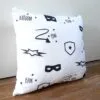 kussen superhero zwartwit kinderkamer hiphuisje 3