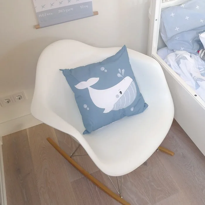 kussen walvis kinderkamer blauw babykamer hiphuisje