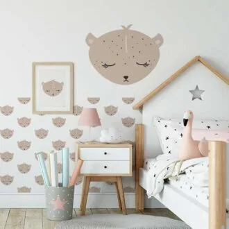 luipaard behang muursticker kinderkamer decoratie sticker 2