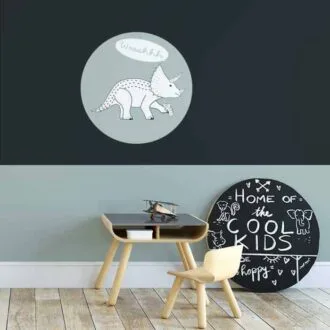 muursticker triceratops dino groen kinderkamer hiphuisje 2