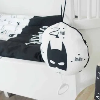 muziekdoosje superhero batman accessoires zwartwit hiphuisje