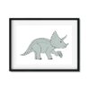 poster dino triceratops groen kinderposter hiphuisje 2