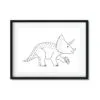poster dino triceratops zwartwit hiphuisje 3
