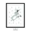 poster konijntje groen tipi kinderkamer babykamer accessoires