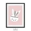 poster konijntje roze kinderkamer hiphuisje 2