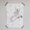poster meisje roze konijntje Hip Huisje