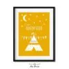 poster tipi okergeel babykamer accessoires