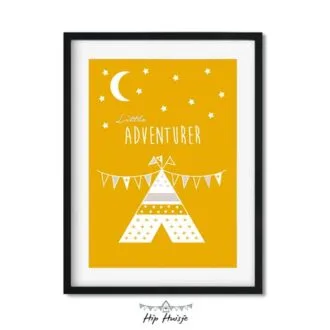 poster tipi okergeel babykamer accessoires