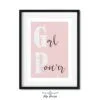 poster roze zachtroze girl power tekst kinderkamer babykamer accessoires