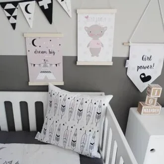 posters babykamer hip huisje