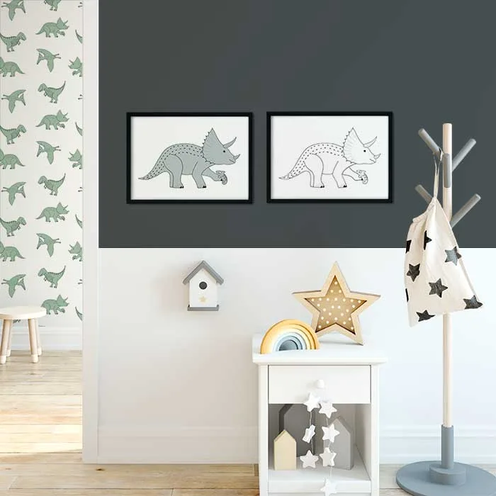 posters dinosaurus kinderkamer triceratops hiphuisje 4