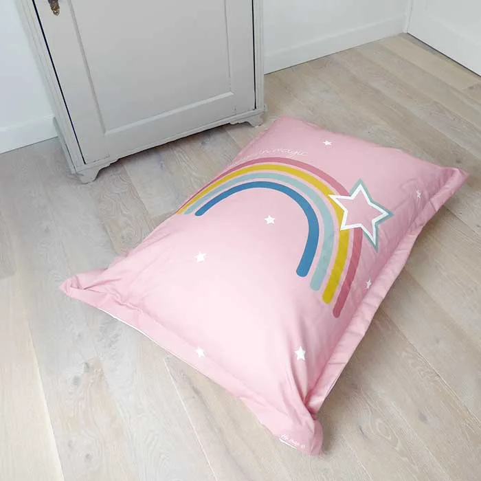 zitzak roze regenboog meisjeskamer hiphuisje 5