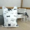 zitzak superhero zwartwit superhelden kinderkamer hiphuisje 2