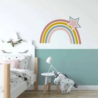 xl muurstickers regenboog hiphuisje