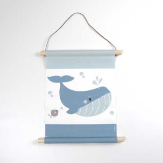 textielposter walvis kinderkamer accessoires poster hiphuisje