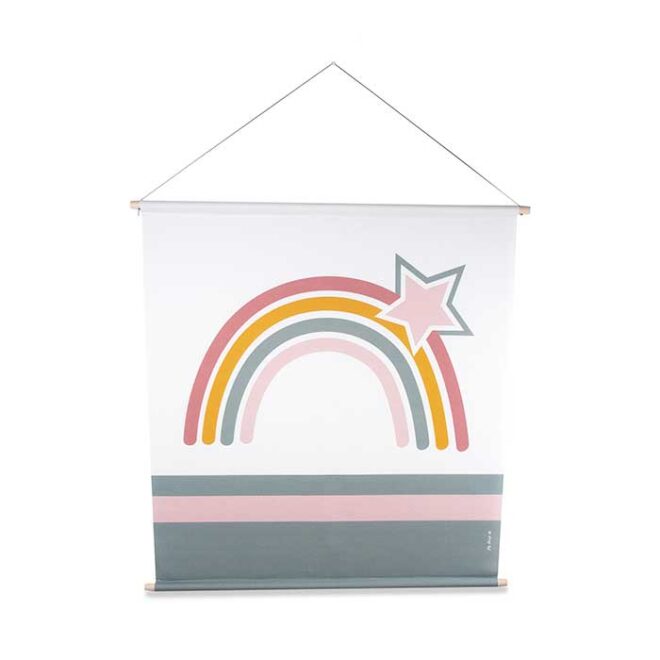 XL Textielposter regenboog kinderkamer meisjeskamer hiphuisje