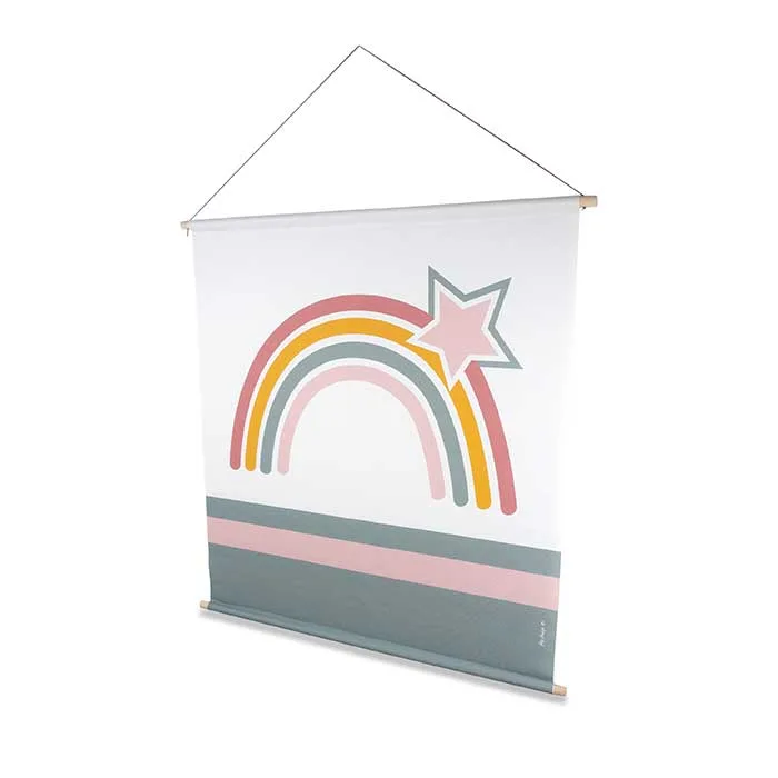 XL Textielposter regenboog poster kinderkamer hiphuisje