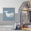 Textielposter XL walvis hiphuisje