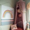 XL textielposter regenboog meisjeskamer roze hiphuisje