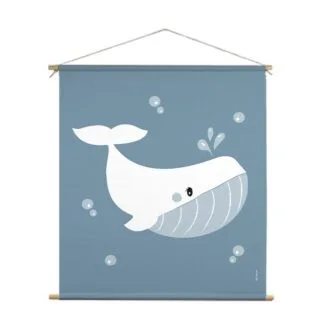 textielposter xl walvis jongenskamer hiphuisje