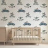 behang met dieren onderweg voor de jongenskamer