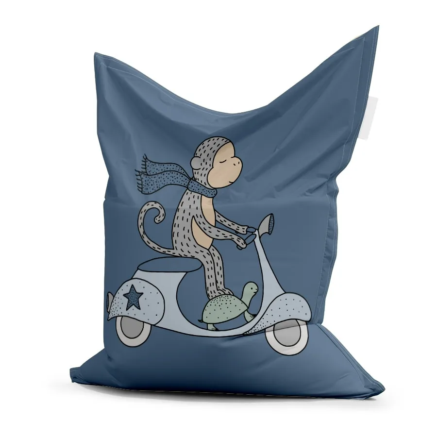 zitzak aapje op een scooter jongenskamer