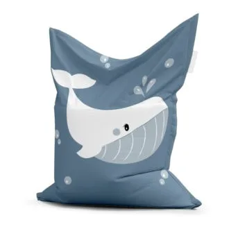 zitzak met walvis in de oceaan. voor de kinderkamer.- hiphuisje