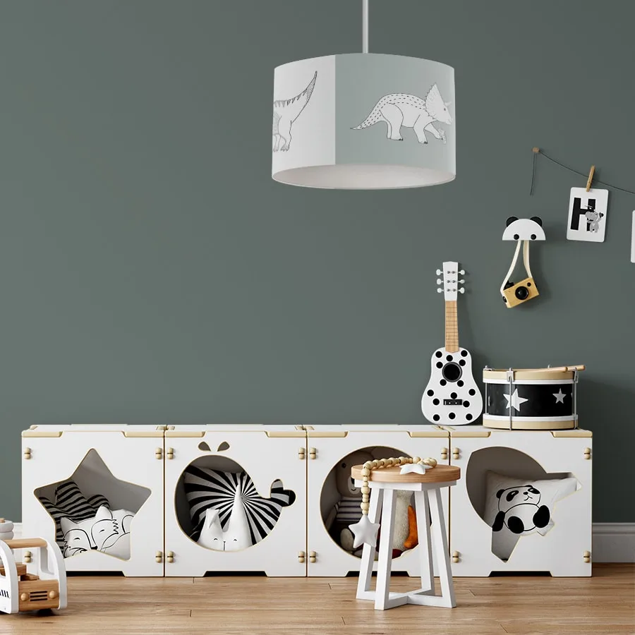 Hanglamp dinosaurus groen kinderkamer 2 dino lamp hanglamp groen dinosaurus hiphuisje
