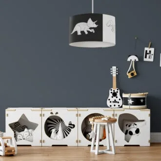 dino lamp hanglamp zwartwit hiphuisje