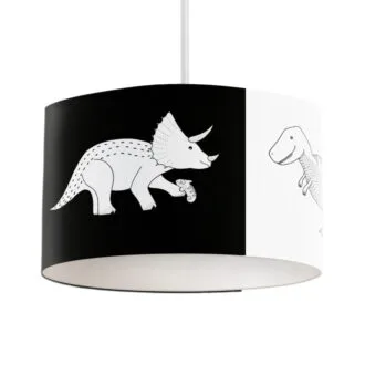 hanglamp dino zwart wit hiphuisje
