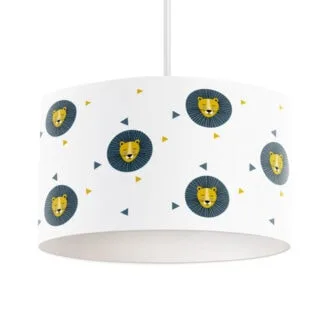 hanglamp leeuw okergeel blauw kinderlamp hip huisjekopie