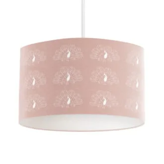 hanglamp oudroze pauw meisjeskamer hiphuisje
