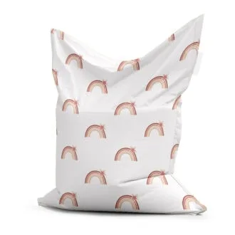 zitzak regenbogen bruin wit kinderkamer