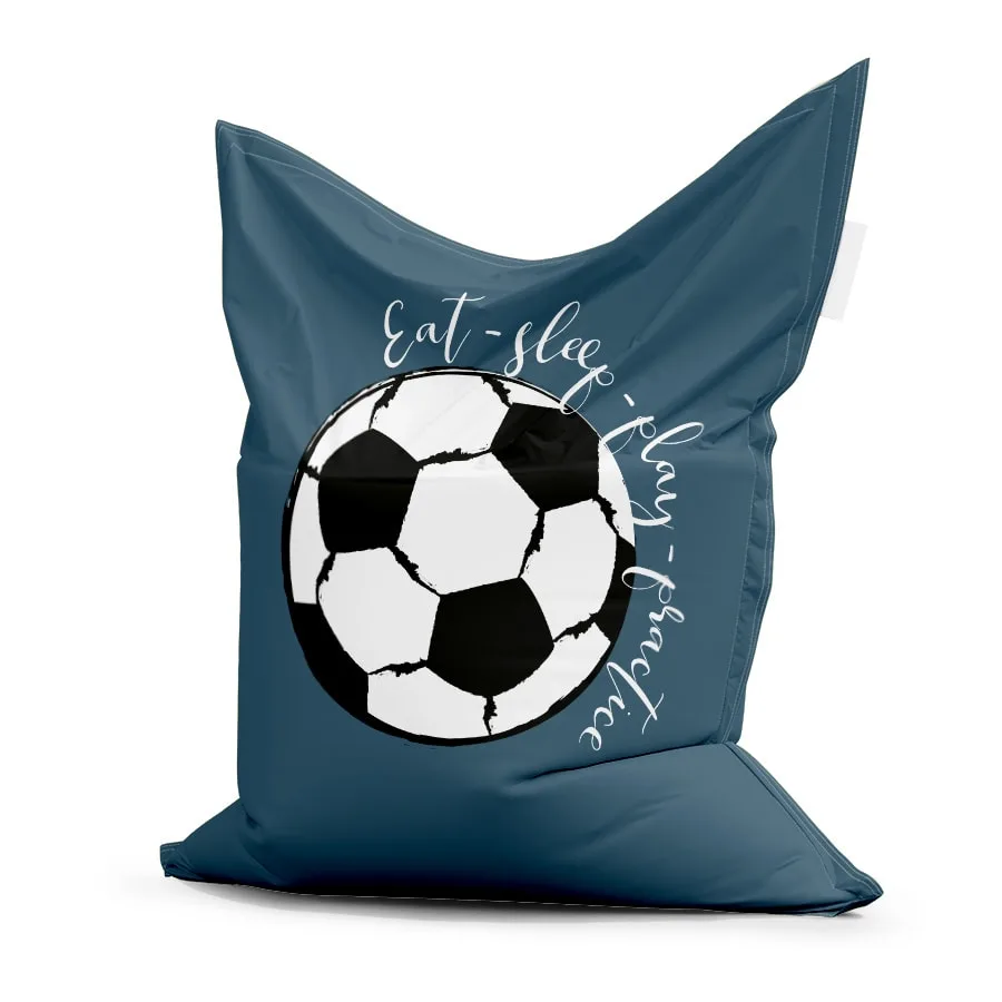 zitzak voetbal blauw kinderkamer
